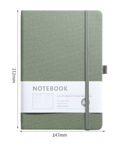 A5 Moleskine Style Hard Cover Grid Notebook Stationery